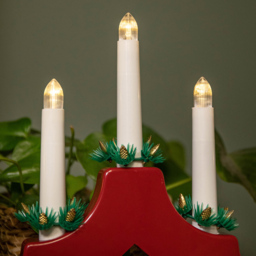 Samuel Alexander Light Up Red Wooden Christmas Candle Bridge - Size: 30 x 41 x 41cm - Wilko - thumbnail 4