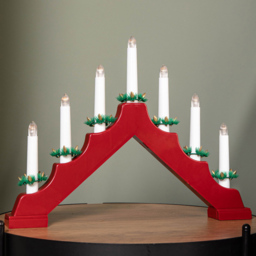 Samuel Alexander Light Up Red Wooden Christmas Candle Bridge - Size: 30 x 41 x 41cm - Wilko - thumbnail 6