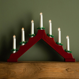 Samuel Alexander Light Up Red Wooden Christmas Candle Bridge - Size: 30 x 41 x 41cm - Wilko - thumbnail 5