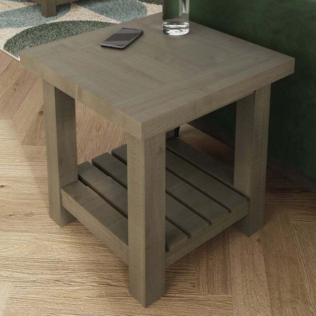 FWStyle Saltash Reclaimed Pine Side Table - Brown - Wilko - image 1