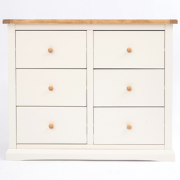 Cabinet Bits Castelli 6 Drawer White Wood Knob Chest of Drawers - Wilko - thumbnail 4