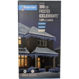 Premier IcicleBrights 300 Light Blue and White LED String Light 7.5m - Size: 50 x 750 x 20cm - Multi Coloured - Wilko - thumbnail 3