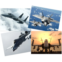 Artery8 Blackbird Eagle Falcon Hornet Raptor Fighter Jets Wall Art Print 30 x 41cm 8 Pack - Size: 40.5 x 30.5 x 0.3cm - Multi - Wilko - thumbnail 4