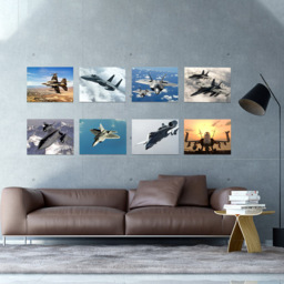 Artery8 Blackbird Eagle Falcon Hornet Raptor Fighter Jets Wall Art Print 30 x 41cm 8 Pack - Size: 40.5 x 30.5 x 0.3cm - Multi - Wilko - thumbnail 3