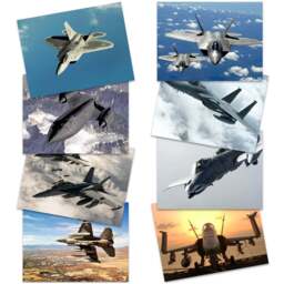 Artery8 Blackbird Eagle Falcon Hornet Raptor Fighter Jets Wall Art Print 30 x 41cm 8 Pack - Size: 40.5 x 30.5 x 0.3cm - Multi - Wilko - thumbnail 1