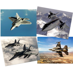 Artery8 Blackbird Eagle Falcon Hornet Raptor Fighter Jets Wall Art Print 30 x 41cm 8 Pack - Size: 40.5 x 30.5 x 0.3cm - Multi - Wilko - thumbnail 5