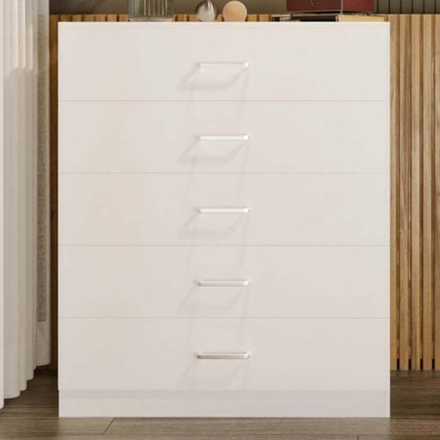 Seconique Dakota 5 Drawer White Storage Chest - Wilko - image 1
