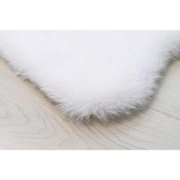 White Faux Rabbit Fur Rug 90 x 60cm - Wilko - thumbnail 4