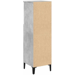 vidaXL Single Door Single Shelf Grey Bathroom Cabinet - Size: 100 x 30 x 30cm - Wilko - thumbnail 7