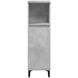 vidaXL Single Door Single Shelf Grey Bathroom Cabinet - Size: 100 x 30 x 30cm - Wilko - thumbnail 4
