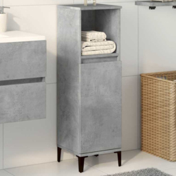 vidaXL Single Door Single Shelf Grey Bathroom Cabinet - Size: 100 x 30 x 30cm - Wilko - thumbnail 1