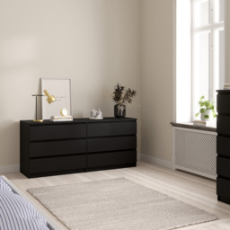 Florence 6 Drawer Black Matt Wide Chest of Drawers - Furniture to Go - Wilko - thumbnail 7