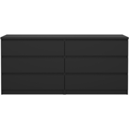 Florence 6 Drawer Black Matt Wide Chest of Drawers - Furniture to Go - Wilko - thumbnail 4
