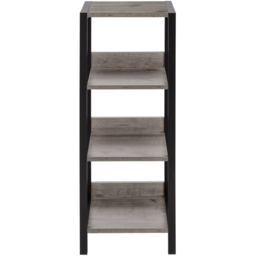Loft24 Chris 4 Shelf Concrete Black Bookcase - Wilko - thumbnail 4
