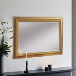 Yearn Gold Bevelled Framed Wall Mirror 91 x 66cm - Wilko - thumbnail 3