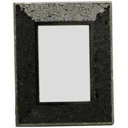 Premier Housewares 2300658 Black Glass Photo Frame 5 x 7inch - Size: 7 x 5 Inch - Wilko
