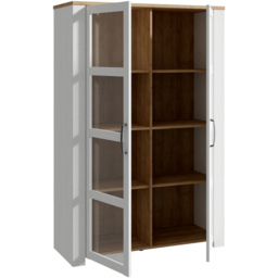Florence Bohol 2 Door Riviera Oak and White LED Display Cabinet - Furniture To Go - Wilko - thumbnail 5