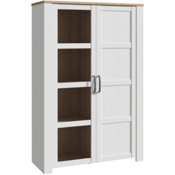 Florence Bohol 2 Door Riviera Oak and White LED Display Cabinet - Furniture To Go - Wilko - thumbnail 3