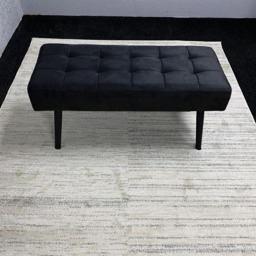 Kosy Koala 4 Seater Wood and Velvet Dining Bench Set Black and Grey - Multi - Portland - Wilko - thumbnail 4