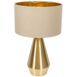 ValueLight Jax Natural Gold Inner Shade Gold Dimmable LED Touch Table Lamp - Size: 41 x 25 x 25cm - ValueLights - Wilko