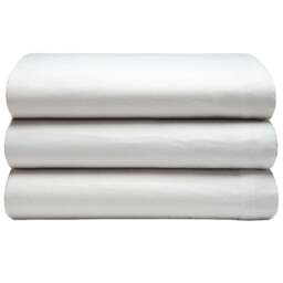 Serene King Size White Brushed Cotton Flat Bed Sheet - Wilko