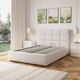 Artemis Home Richwood Double Beige Linen Upholstered Ottoman Bed - Wilko - thumbnail 4