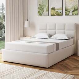 Artemis Home Richwood Double Beige Linen Upholstered Ottoman Bed - Wilko - thumbnail 1