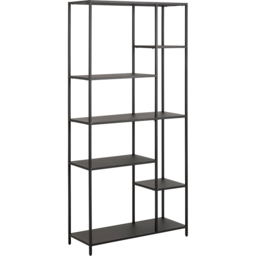 Florence Newcastle 7 Shelf Matt Black Asymmetrical Bookcase - Furniture To Go - Wilko - thumbnail 3