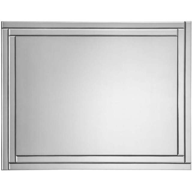 Julian Bowen Deco Frameless Wall Mirror - Size: 80 x 60cm - Glass - Wilko - image 1