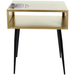 Core Products Galaxy Gold and Black Metal Bedside Table - Size: 55 x 45 x 35cm - Wilko - thumbnail 4