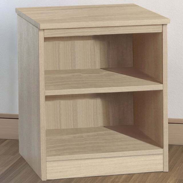 R White Cabinets 2 Shelf Brown Desk Height Wide Bookcase - Size: 72.8 x 60 x 54cm - Wilko - image 1