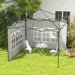 Outsunny 2 x 3m White Gazebo Replacement Side Panel with Window 2 Pack - Size: 40 x 15 x 8cm - Wilko - thumbnail 1