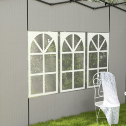 Outsunny 2 x 3m White Gazebo Replacement Side Panel with Window 2 Pack - Size: 40 x 15 x 8cm - Wilko - thumbnail 4