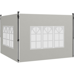 Outsunny 2 x 3m White Gazebo Replacement Side Panel with Window 2 Pack - Size: 40 x 15 x 8cm - Wilko - thumbnail 3