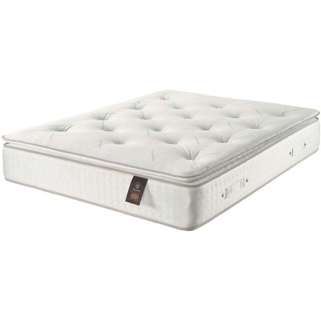 Aspire Single Climate Cool Pillow Top Pocket Mattress - White - Wilko - image 1