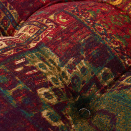 Living and Home Red Bohemia Style Square Seat Cushion with Pom Pom Trim 40 x 40cm - Size: 8 x 40 x 40cm - Wilko - thumbnail 6