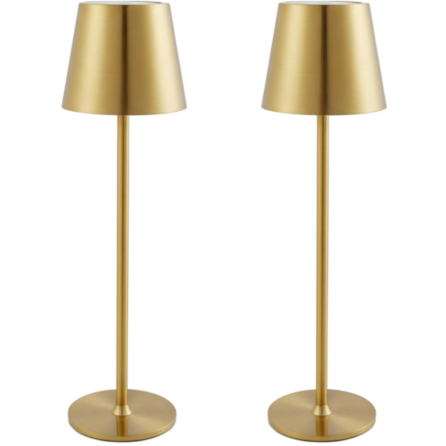 Living and Home Gold LED Table Lamp 2 Pack - Size: 38 x 10.5 x 10.5cm - Wilko - image 1