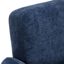 Living and Home Blue Chenille Upholstered Accent Chair with Lumbar Pillow - Size: Single - Wilko - thumbnail 7