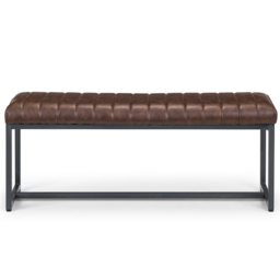 Julian Bowen Brooklyn 2 Seater Brown Dining Bench - Size: 41 x 121 x 47cm - Multi - Wilko - thumbnail 4