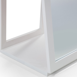 Julian Bowen Fresco White 2 Shelf Long Mirror Floor Cabinet - Size: 155 x 36cm - Wilko - thumbnail 6