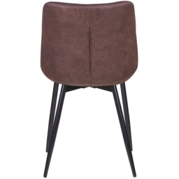 Alba Set of 2 Brown Suede Effect Plush Padded Dining Chairs - MCC - Wilko - thumbnail 6