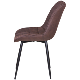 Alba Set of 2 Brown Suede Effect Plush Padded Dining Chairs - MCC - Wilko - thumbnail 5