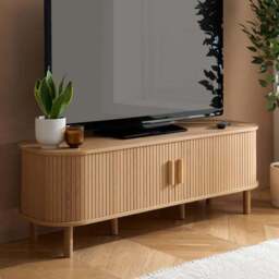 Birlea Axel Fluted Oak TV Unit - Size: 48 x 140 x 45cm - Brown - SleepSoul - Wilko - thumbnail 1