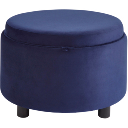 GFW Leylani Midnight Blue Tray Table Storage Stool - Size: 37 x 56 x 56cm - Wilko - thumbnail 3