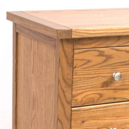 Cabinet Bits Salerno 5 Drawer Brown Chrome Knob Chest of Drawers - Wilko - thumbnail 7