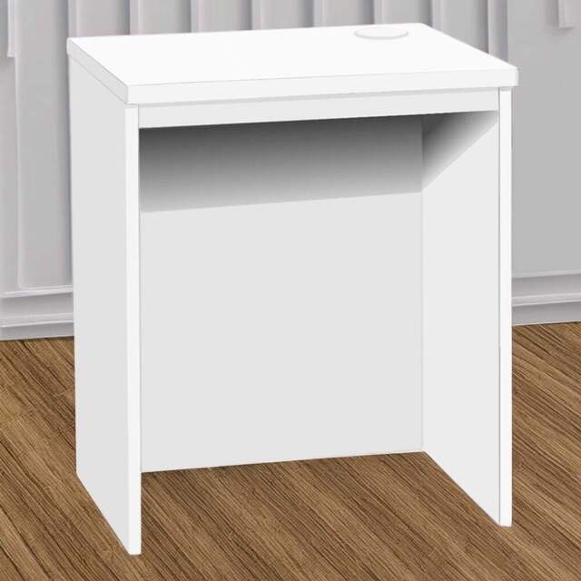R White Cabinets Small Laptop Desk White - Size: 72.8 x 60 x 54cm - Wilko - image 1