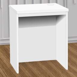 R White Cabinets Small Laptop Desk White - Size: 72.8 x 60 x 54cm - Wilko - thumbnail 1