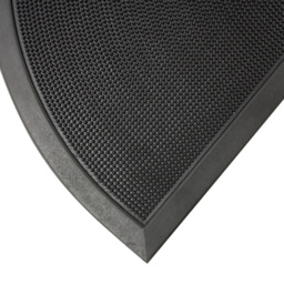JVL Sesia Black Halfmoon Rubber Scraper Mat 40 x 70cm - JVL Homewares - Wilko - thumbnail 5