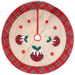 Shatchi Pudding Christmas Tree Skirt 4 Pack - Brown - Wilko - thumbnail 3