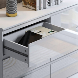 FWStyle Stora 6 Drawer White Gloss Chest of Drawers - Wilko - thumbnail 4